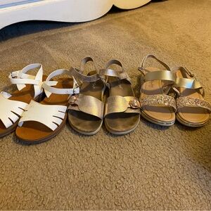Stylish Kids Sandals Set - White and Gold